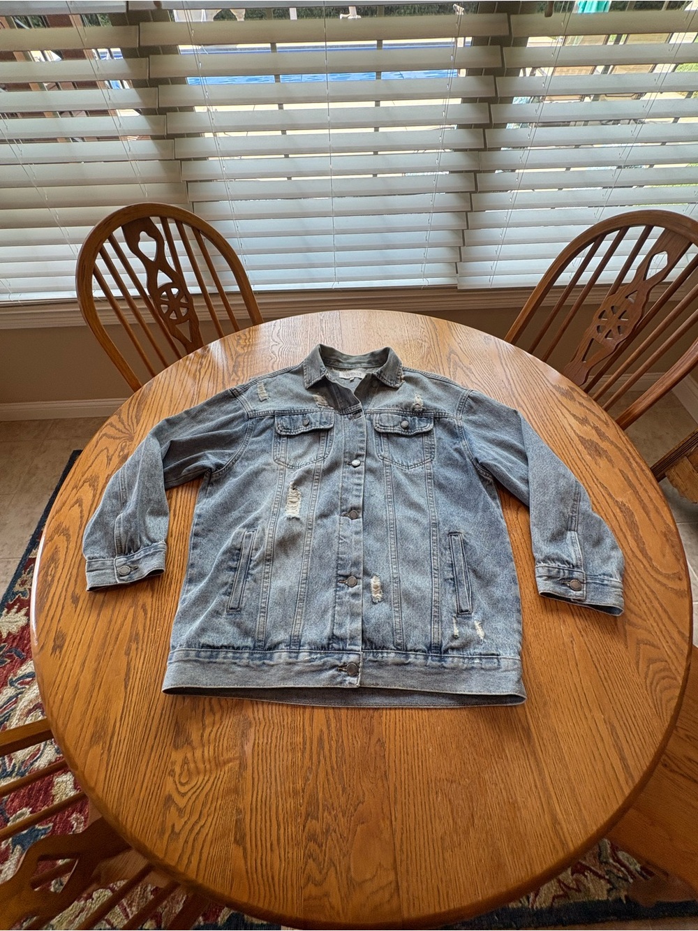 Vervet Destroyed Blue Jean Jacket Size Large L